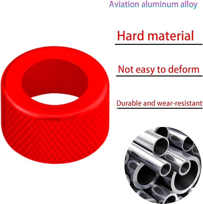 HDUFC for Hyundai Palisade 2026+Aluminum Interior Volume/air Conditioning knob Ring Trim Covers (4-Piece Set) (red) - Image 5